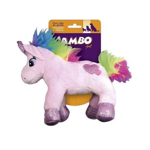 BRINQUEDO PELUCIA UNICORNIO ROSA JAMBO PET Petnautas