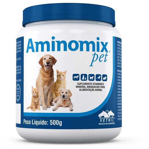 Suplemento Vitamínico Vetnil Aminomix Pet para Cães e Gatos 500g