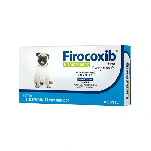 Anti-Inflamatório e Analgésico Vetnil Firocoxib 50mg 14un