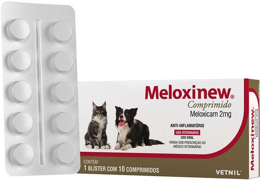 Anti-Inflamatório Vetnil Meloxinew 2mg para Cães e Gatos Caixa
