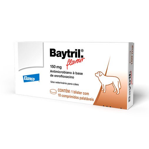 Antibiótico Baytril Flavour Enrofloxacino para Cães 150mg