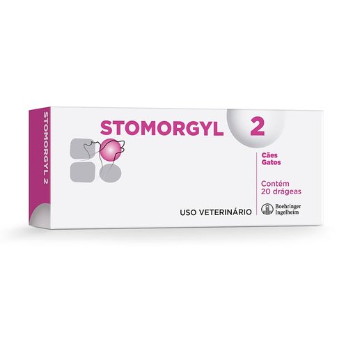 Antibiótico Boehringer Ingelheim Stomorgyl 2 para Cães e Gatos 20 Comprimidos