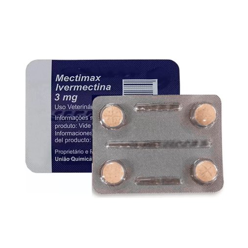 Antiparasitário Agener União Mectimax para Cães e Gatos 4 Comprimidos 3mg