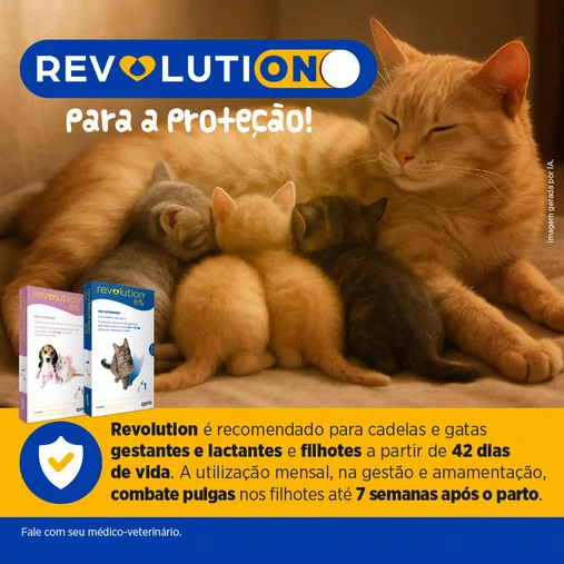 Antipulga Revolution 12% para Cães e Gatos de 20,1Kg a 40Kg