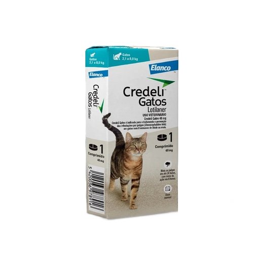 Antipulgas Credeli 48mg para Gatos de 2,1 a 8kg