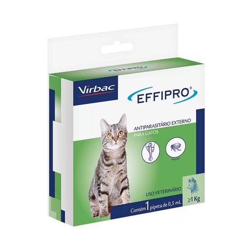 Antipulgas e Carrapatos Virbac Effipro para Gatos a partir de 1kg