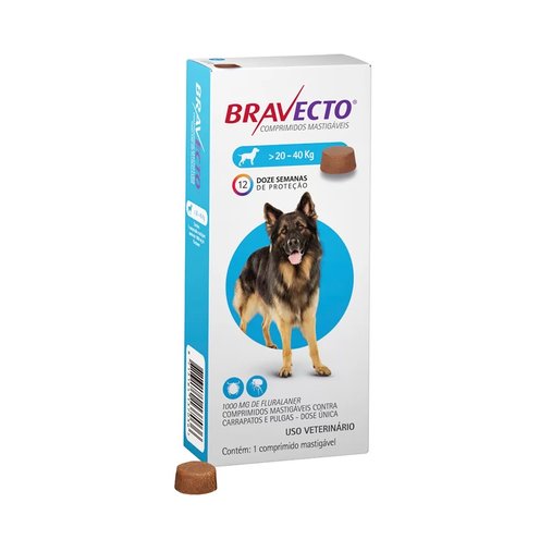 Antipulgas e Carrapatos MSD Bravecto para Cães de 20 a 40kg