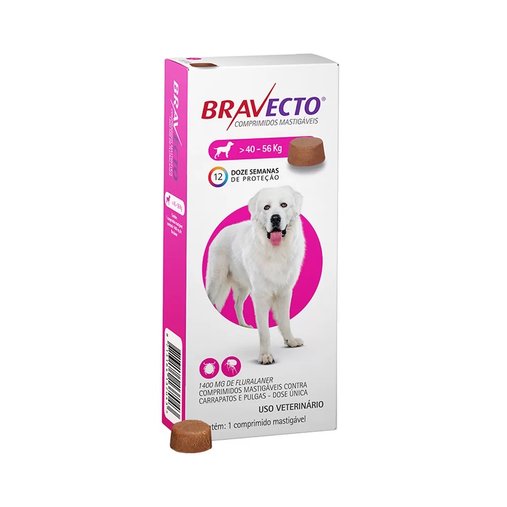 Antipulgas e Carrapatos MSD Bravecto para Cães de 40 a 56kg