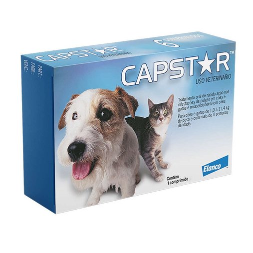 Antipulgas Elanco Capstar 11mg para Cães e Gatos até 11,4kg 1un