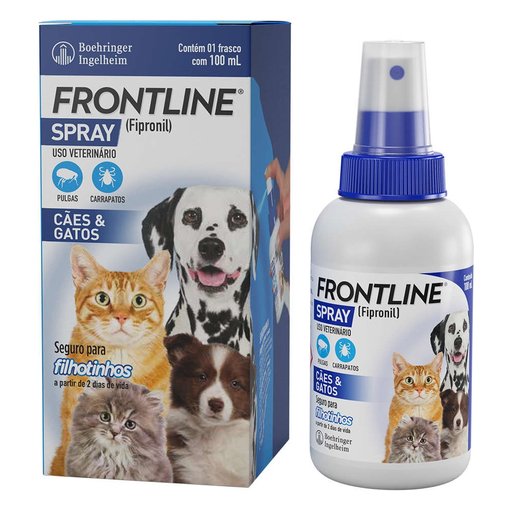 ANTIPULGAS FRONTLINE SPRAY PARA CAES E GATOS 100ML
