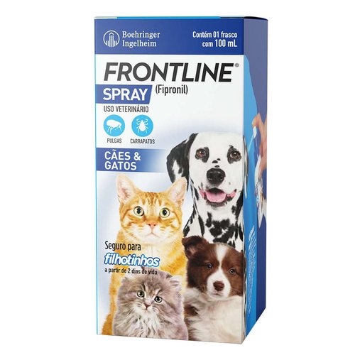 ANTIPULGAS FRONTLINE SPRAY PARA CAES E GATOS 100ML