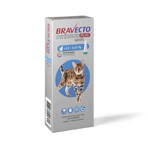 Antipulgas MSD Bravecto Plus para Gatos de 2,8 a 6,25kg