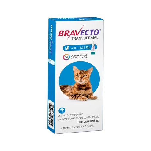 Antipulgas MSD Bravecto Transdermal para Gatos de 2,8 a 6,25kg