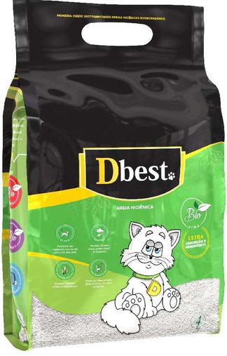 Areia Higiênica Dbest Fina para Gatos 2Kg
