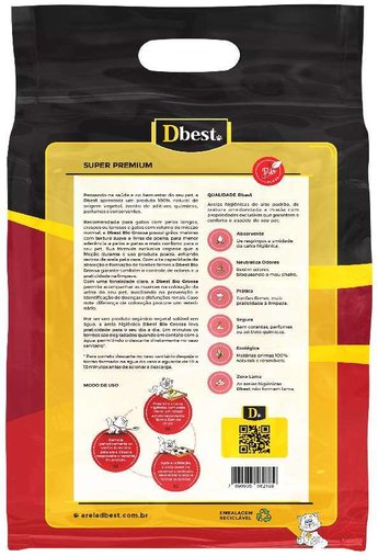 Areia Higiênica Dbest Grossa para Gatos 2Kg