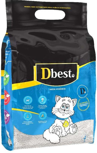 Areia Higiênica Dbest Tradicional para Gatos 2Kg