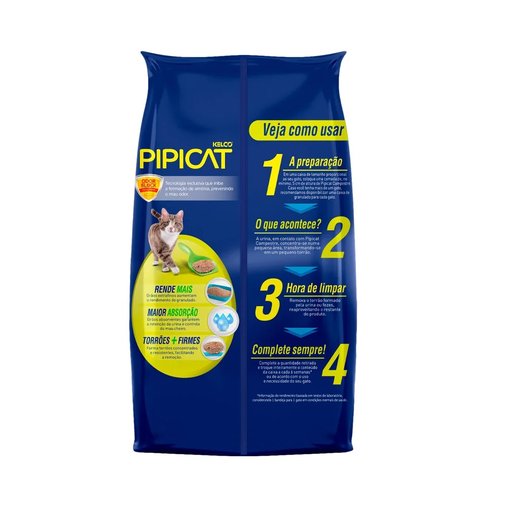 Areia Higiênica Pipicat Campestre para Gatos 4Kg