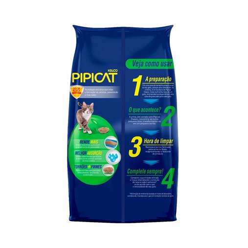 Areia Higiênica Pipicat Classic para Gatos 12Kg
