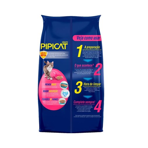 Areia Higiênica Pipicat Floral para Gatos 4Kg