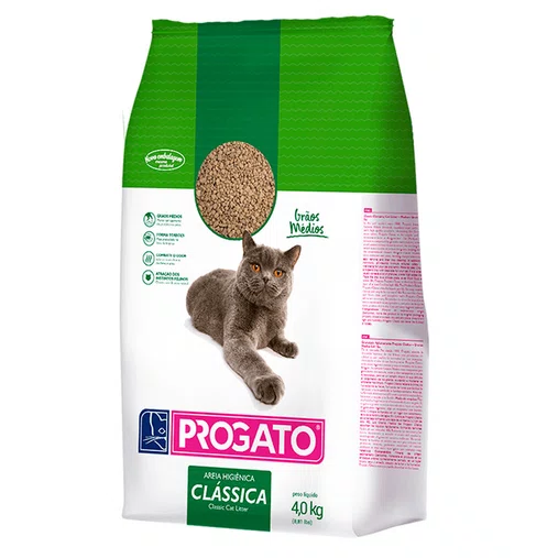 AREIA HIGIENICA PROGATO CLASSICA MULTIGRAOS 4KG