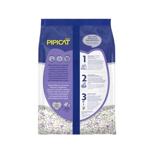 AREIA SANITARIA PIPICAT BIANCO LAVANDA 1,8KG