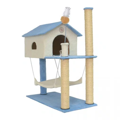 ARRANHADOR HOUSE BABY AZUL SAO PET