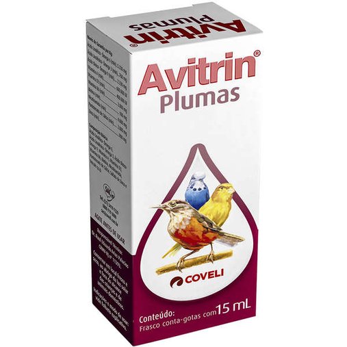 Suplemento Alimentar Avitrin Plumas para Pássaros 15ml