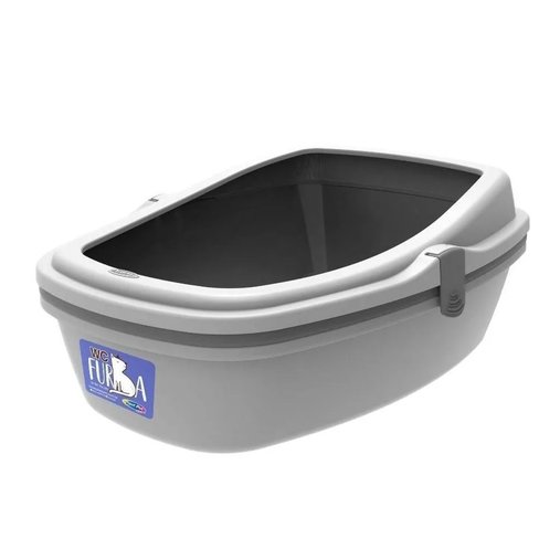 Sanitário Higiênico Plast Pet Furba Cinza G para Gatos