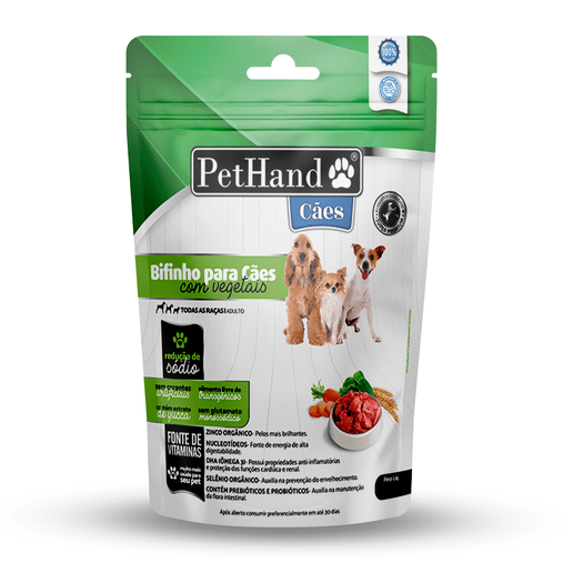 Bifinho Pethand para Cães Adultos sabor Carne e Vegetais 65g