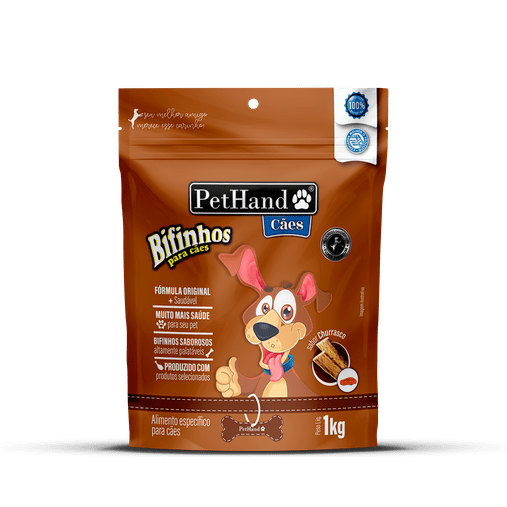 Bifinho Pethand para Cães sabor Churrasco 1Kg