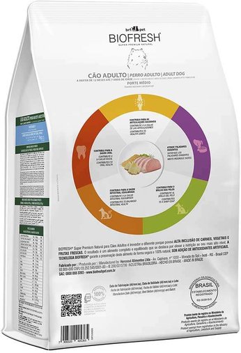Ração Biofresh para Cães Adultos Raças Pequenas e Mini Sabor Lombo e Abacaxi 1Kg