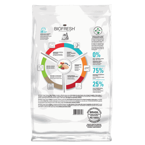 Ração Biofresh para Gatos Filhotes Sabor Frango 1,5Kg