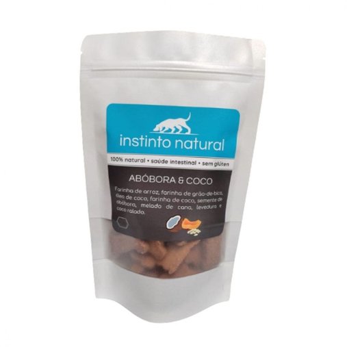 Biscoito Instinto Natural para Cães Sabor Abóbora e Coco 150g