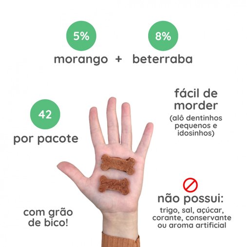 Biscoito Instinto Natural para Cães Sabor Morango e Beterraba 150g
