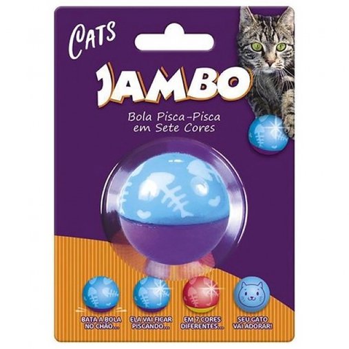 Brinquedo Jambo Pet Bola Flashing Cat Wobbler para Gatos
