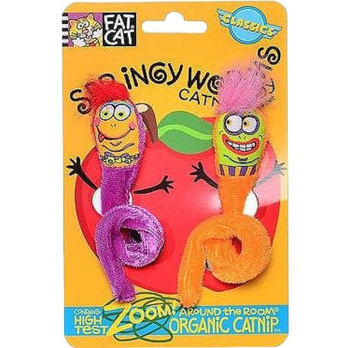 BRINQUEDO COBRA SPRINGY WORMS ROXO LARANJA FAT CAT
