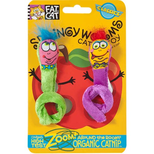BRINQUEDO COBRA SPRINGY WORMS VERDE ROXO FAT CAT