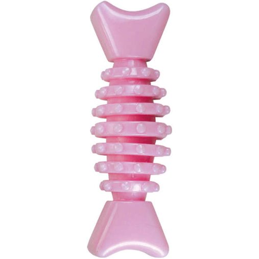 Brinquedo Jambo Pet Mordedor Ossinho Baby Dent Rosa para Cães Filhotes