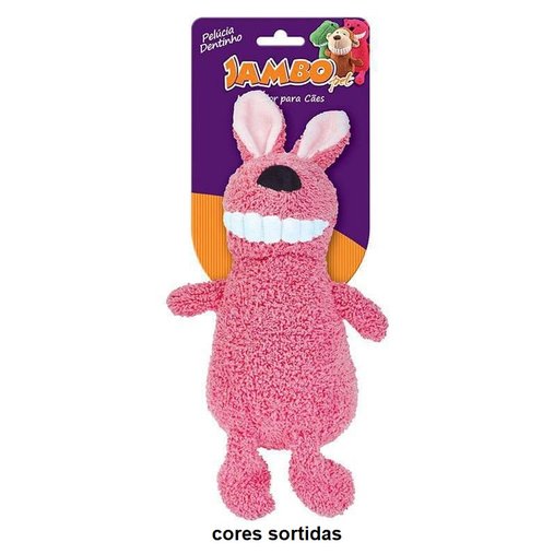 Brinquedo Jambo Pet Mordedor Pelúcia Big Smile Coelho para Cães
