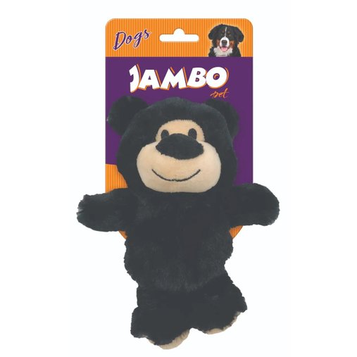 Brinquedo Jambo Pet Mordedor Pelúcia Happy Bear P Preto para Cães