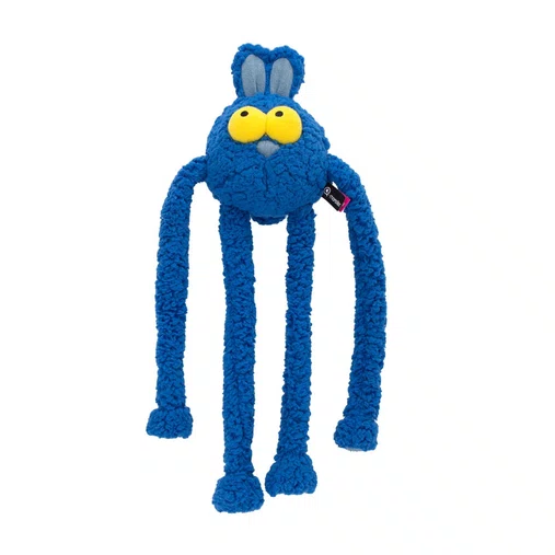 Brinquedo Qmonster Coelho Puxa Puxa Azul para Cães