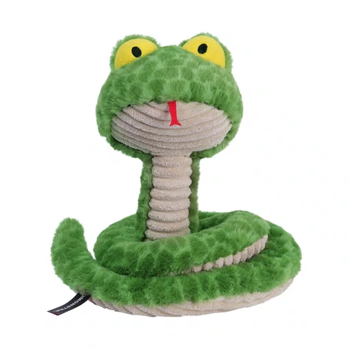 Brinquedos Qmonster Cobra de Mola Verde para Cães