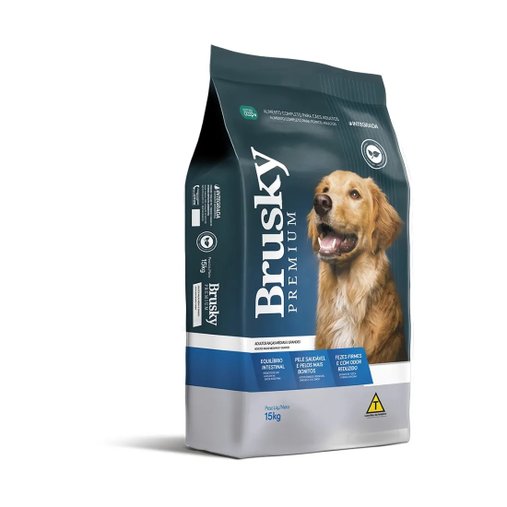 Ração Brusky Premium para Cães Adultos Todas as Raças 15Kg