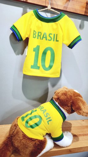 Camisa Pet Seleção do Brasil Torcedor Dear Dog N2