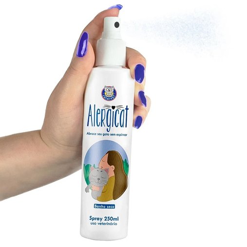 Banho a Seco CatMyPet Solução Antialérgica Spray Alergicat para Gatos 250ml