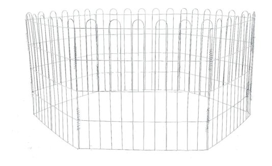 CERCADO MOLAS GALVANIZADO 63CM 6PC UNIPET
