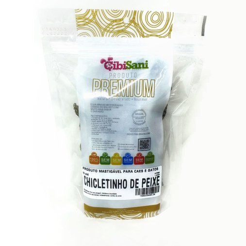 Petisco Chiclete Cibisani Pele De Peixe com 10 unidades