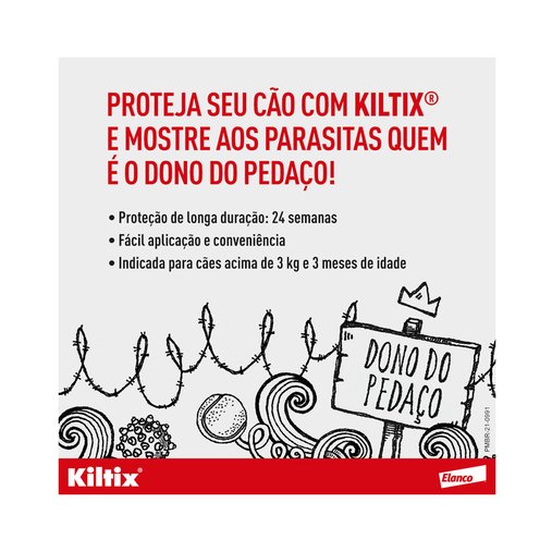Coleira Anti Carrapatos e Pulgas Kiltix para Cães M