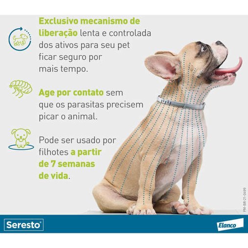 Coleira Antipulgas e Carrapatos Seresto para Cães acima de 8Kg