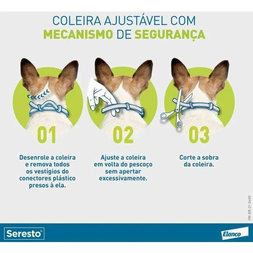 Coleira Antipulgas e Carrapatos Seresto para Cães acima de 8Kg